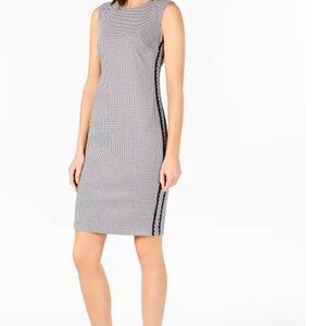 *NWT* Calvin Klein Houndstooth Sheath Midi Dress